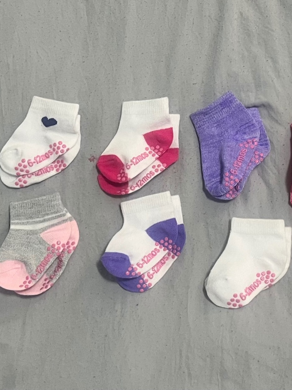 8 Pairs of 6-12 MO Gap Baby Ankle Socks